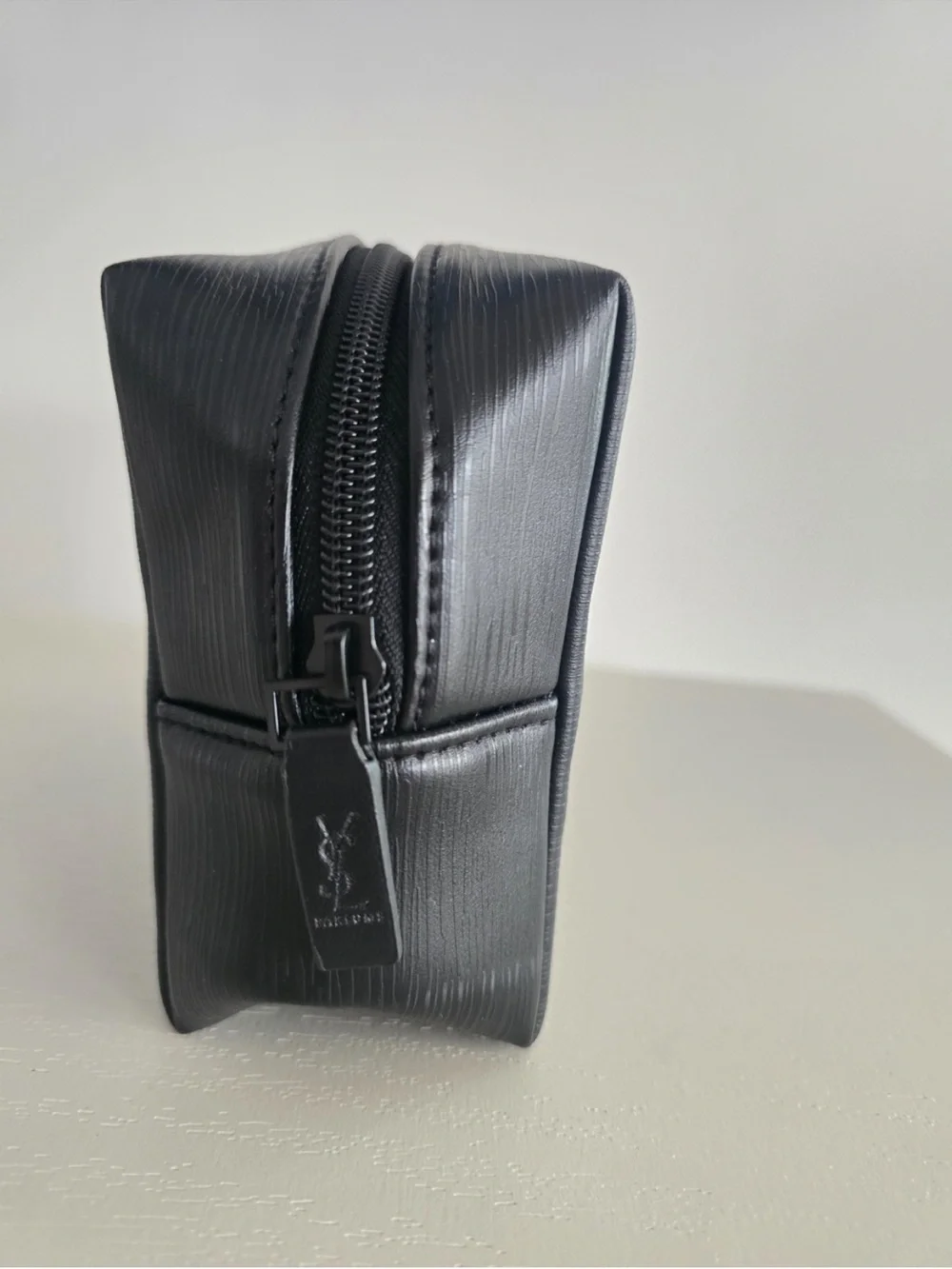 Yves Saint Laurent Black Textured Toiletry Case